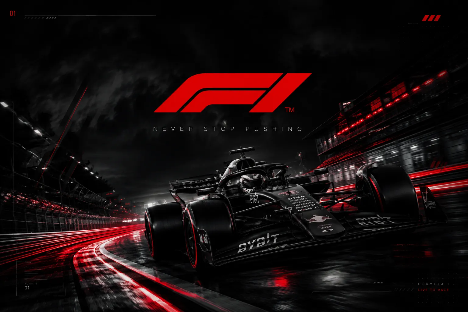 Formula racing car foreground